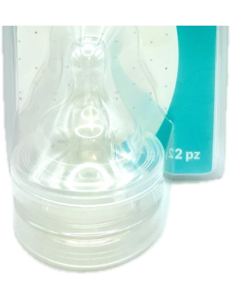 neobaby 2 tettarelle in silicone per biberon - foro pappa - 4m+: tuttocasashop.it: igiene e cura della persona
