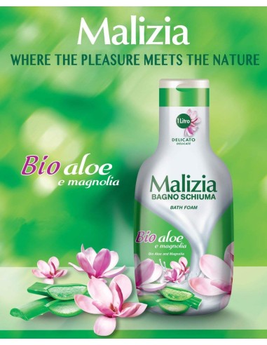 malizia bagnoschiuma 1000ml - bio aloe: tuttocasashop.it: igiene e cura della persona
