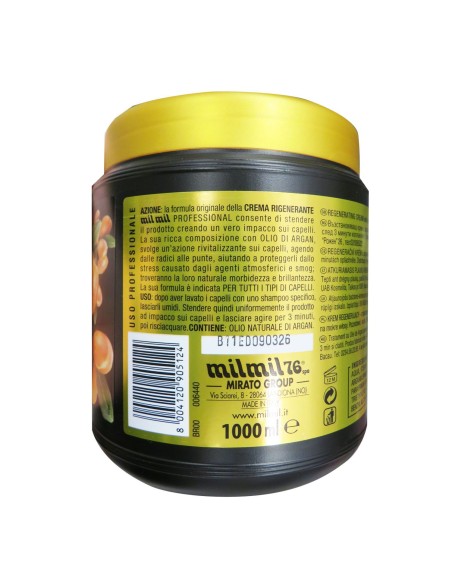 mil mil crema rigenerante per capelli - 1000ml - con argan: tuttocasashop.it: igiene e cura della persona