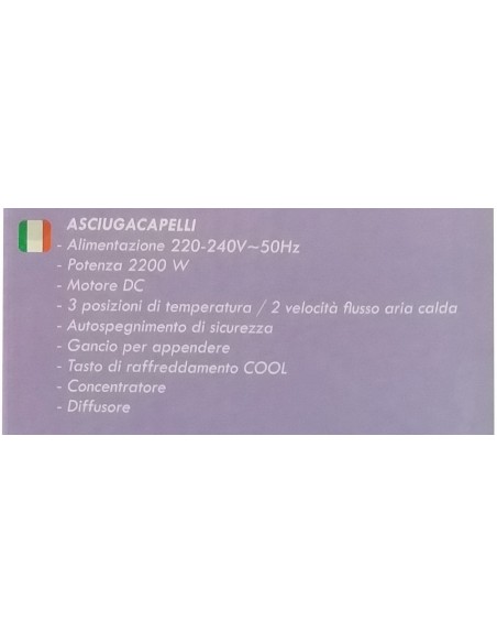new style 2 phon asciugacapelli professionale 2000w - con diffusore grande: tuttocasashop.it: altro - bazar