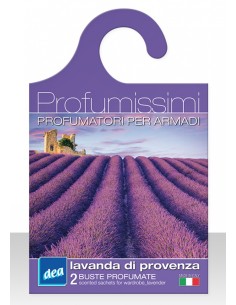 dea profumissimi - gruccia 2 buste profumate per armadi - lavanda: tuttocasashop.it: pulizia e cura della casa