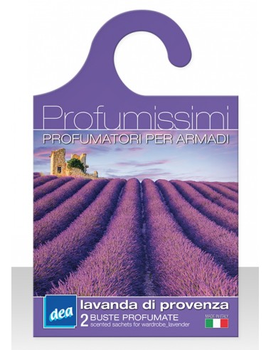 dea profumissimi - gruccia 2 buste profumate per armadi - lavanda: tuttocasashop.it: pulizia e cura della casa