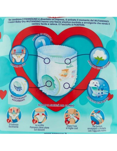 pampers baby dry mutandino - taglia 4 maxi 6-15kg - 16 pezzi: tuttocasashop.it: igiene e cura della persona
