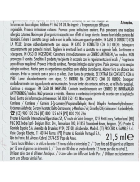 ambipur deodorante ambienti elettrico - 20ml 80 giorni ricarica - elegant: tuttocasashop.it: pulizia e cura della casa