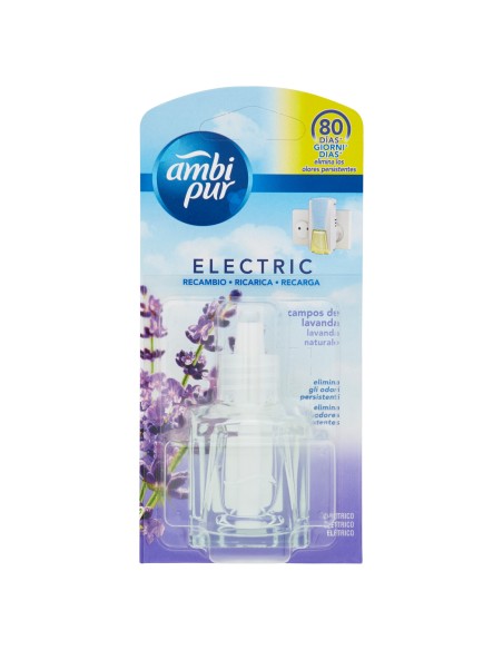 ambipur deodorante elettrico ricarica - 80 giorni - lavanda: tuttocasashop.it: pulizia e cura della casa
