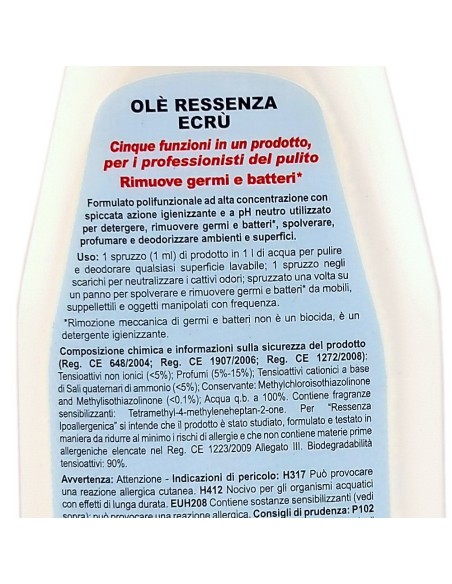 ole' oies ressenza deodorante multiuso igienizzante 750ml - ecru': tuttocasashop.it: pulizia e cura della casa