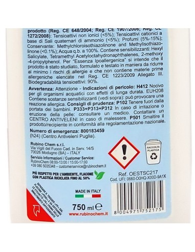 ole' oies ressenza deodorante multiuso igienizzante 750ml - scarlatta: tuttocasashop.it: pulizia e cura della casa
