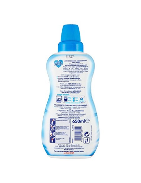 mon amour ammorbidente concentrato 26 lavaggi 650ml - blu mare: tuttocasashop.it: prodotti per bucato e tessuti