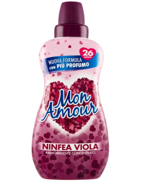 mon amour ammorbidente concentrato 26 lavaggi 650ml - ninfea viola: tuttocasashop.it: prodotti per bucato e tessuti