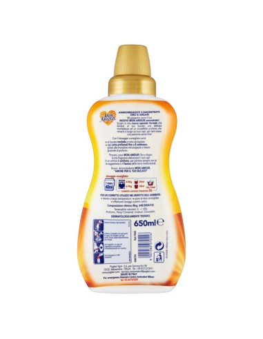 mon amour ammorbidente concentrato 26 lavaggi 650ml - oro & argan: tuttocasashop.it: prodotti per bucato e tessuti