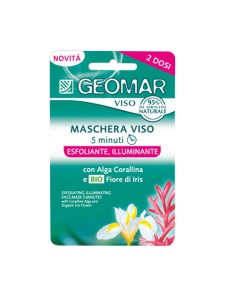 geomar maschera viso - 2 x 7.5ml - esfoliante illuminante alga corallina: tuttocasashop.it: igiene e cura della persona