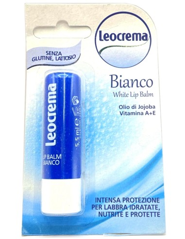 leocrema stick labbra 5.5ml - bianco - senza glutine lattosio parabeni: tuttocasashop.it: igiene e cura della persona