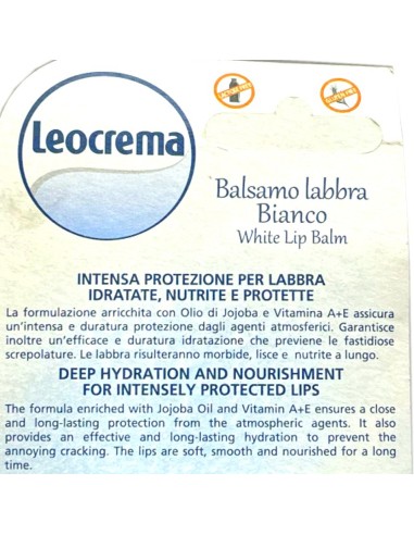 leocrema stick labbra 5.5ml - bianco - senza glutine lattosio parabeni: tuttocasashop.it: igiene e cura della persona