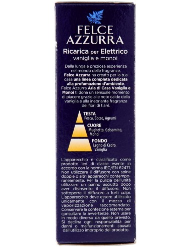 felce azzurra aria di casa ricarica per diffusore elettrico - vaniglia monoi: tuttocasashop.it: pulizia e cura della casa