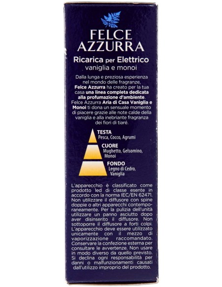 felce azzurra aria di casa ricarica per diffusore elettrico - vaniglia monoi: tuttocasashop.it: pulizia e cura della casa