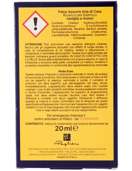 felce azzurra aria di casa ricarica per diffusore elettrico - vaniglia monoi: tuttocasashop.it: pulizia e cura della casa