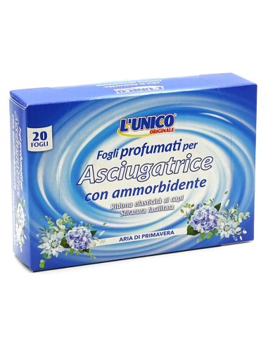 l'unico 20 fogli profumati per asciugatrice con ammorbidente - classico: tuttocasashop.it: prodotti per bucato e tessuti