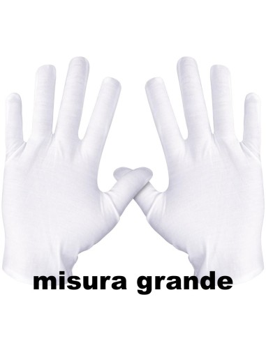 fatigati guanti in cotone bianchi - misura grande: tuttocasashop.it: pulizia e cura della casa