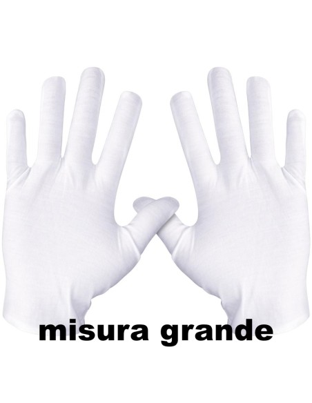 fatigati guanti in cotone bianchi - misura grande: tuttocasashop.it: pulizia e cura della casa