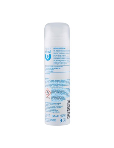infasil deodorante spray - 150ml - extra delicato - antimacchia: tuttocasashop.it: igiene e cura della persona