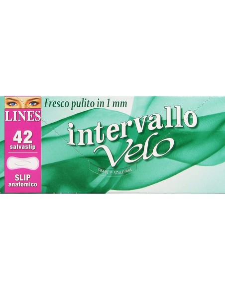 lines intervallo velo proteggislip distesi - 42 pezzi - salvaslip: tuttocasashop.it: igiene e cura della persona