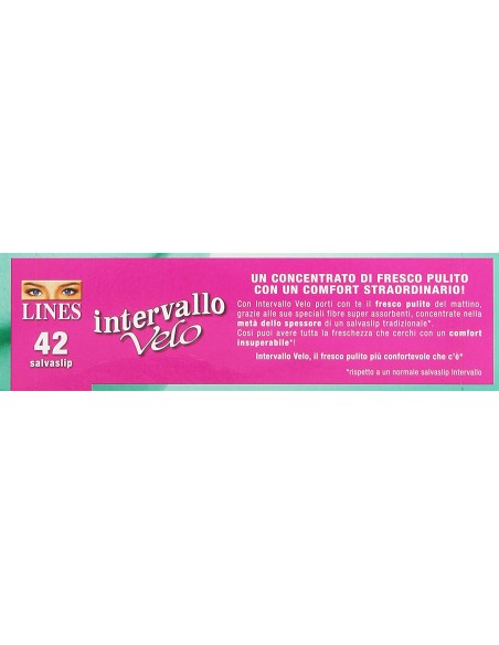 lines intervallo velo proteggislip distesi - 42 pezzi - salvaslip: tuttocasashop.it: igiene e cura della persona