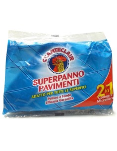 chanteclair superpanno pavimenti - 45x50cm - 2in1 cotone e microfibra: tuttocasashop.it: pulizia e cura della casa