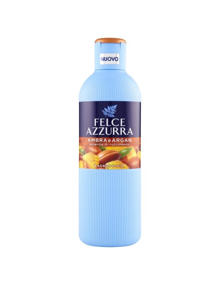 felce azzurra bagnoschiuma 650ml - ambra & argan - essenza di nutrimento: tuttocasashop.it: igiene e cura della persona
