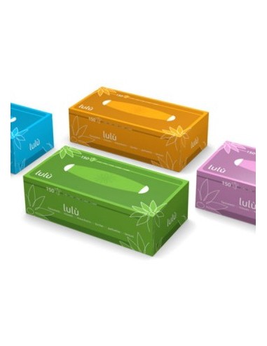 lulu' veline - 150 fazzolettini di carta - pratico box dispenser colorato: tuttocasashop.it: carta & monouso