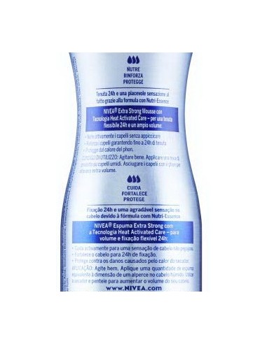 nivea hair spuma per capelli 150ml - extra strong: tuttocasashop.it: igiene e cura della persona