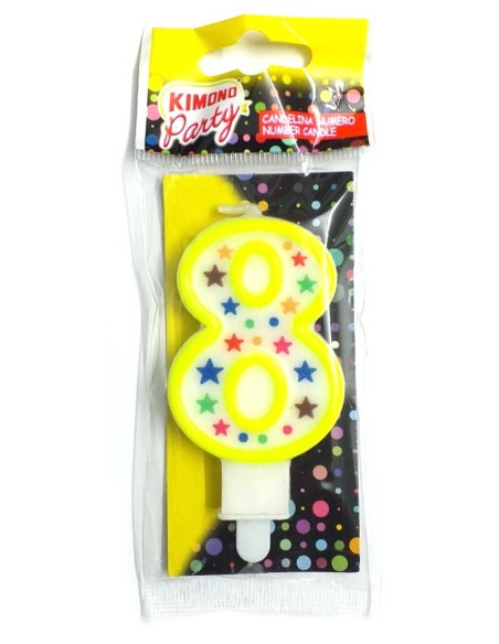 kimono candelina buon compleanno - numero 8: tuttocasashop.it: carta & monouso