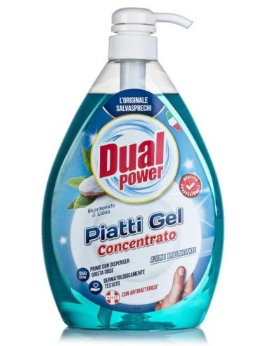 dual power detersivo per piatti e stoviglie con erogatore - 1l - bicarbonato: tuttocasashop.it: pulizia e cura della casa