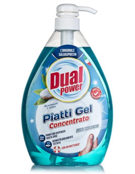 dual power detersivo per piatti e stoviglie con erogatore - 1l - bicarbonato: tuttocasashop.it: pulizia e cura della casa