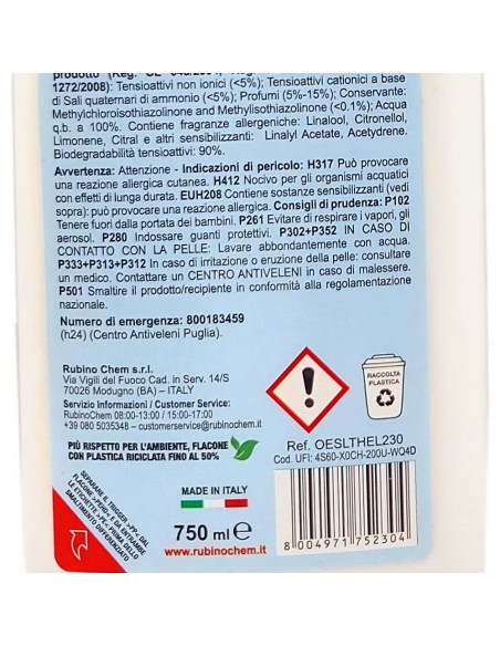ole' oies ressenza deodorante multiuso igienizzante 750ml - heliodor: tuttocasashop.it: pulizia e cura della casa