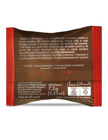 borbone don carlo caffe' 50 capsule compatibili a modo mio - miscela rossa: tuttocasashop.it: altro - bazar