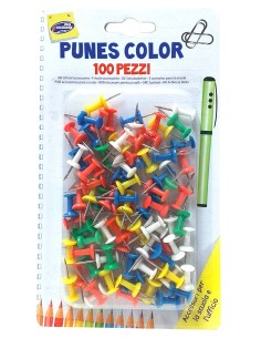 spilli cartografici - puntine - 100 pezzi - colori assortiti: tuttocasashop.it: altro - bazar