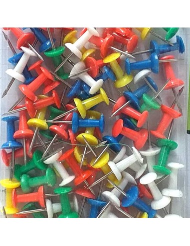 spilli cartografici - puntine - 100 pezzi - colori assortiti: tuttocasashop.it: altro - bazar