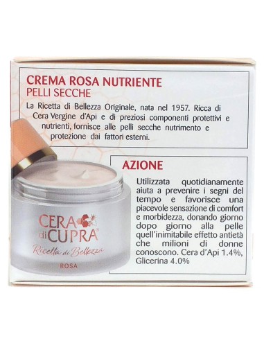 cera di cupra crema viso vaso 50ml - rosa - pelli secche ricetta di bellezza: tuttocasashop.it: igiene e cura della persona