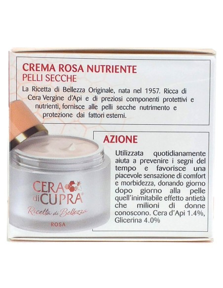 cera di cupra crema viso vaso 50ml - rosa - pelli secche ricetta di bellezza: tuttocasashop.it: igiene e cura della persona
