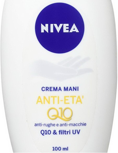 nivea hand crema mani anti-eta' q10 - 100ml antirughe antimacchie filtri uv: tuttocasashop.it: igiene e cura della persona