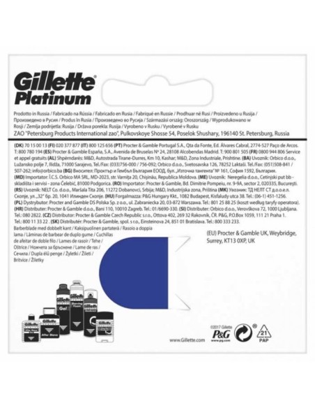 gillette platinum lame tradizionali - 5 pezzi - ricambi per rasoio classico: tuttocasashop.it: igiene e cura della persona