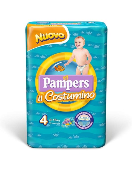 pampers il costumino pannolini - taglia 4-5 - 8-15kg - 11 pezzi: tuttocasashop.it: igiene e cura della persona