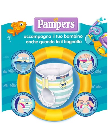 pampers il costumino pannolini - taglia 4-5 - 8-15kg - 11 pezzi: tuttocasashop.it: igiene e cura della persona