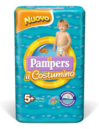 pampers il costumino pannolini - taglia 5-6 - 15+kg - 10 pezzi: tuttocasashop.it: igiene e cura della persona