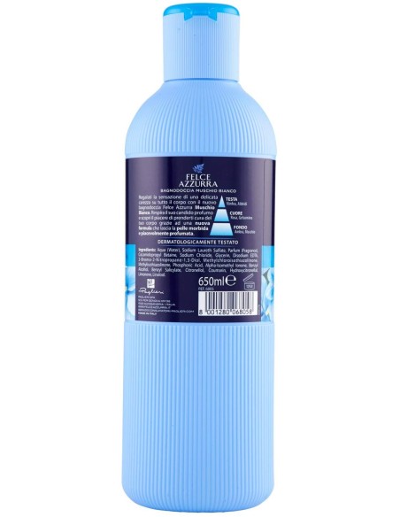 felce azzurra bagnoschiuma 650ml - muschio bianco - bagnodoccia delicatezza: tuttocasashop.it: igiene e cura della persona