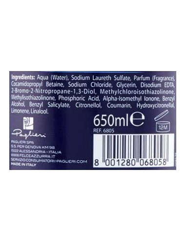 felce azzurra bagnoschiuma 650ml - muschio bianco - bagnodoccia delicatezza: tuttocasashop.it: igiene e cura della persona