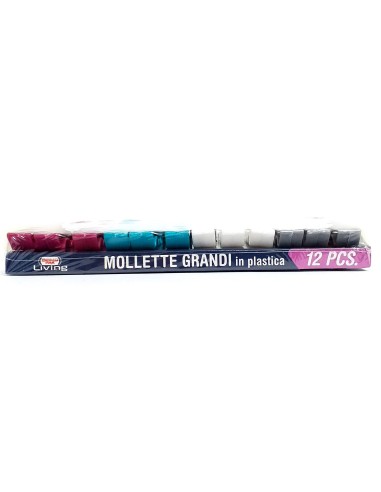 domopak living 12 pinze da bucato in plastica resistente - grandi 9cm: tuttocasashop.it: prodotti per bucato e tessuti