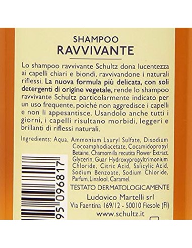 schultz shampoo ravvivante ultradelicato - 250ml - alla camomilla: tuttocasashop.it: igiene e cura della persona
