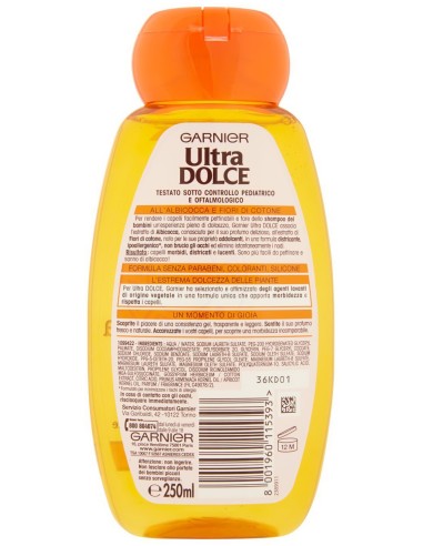 ultra dolce shampoo 250ml - bambini albicocca - districante non brucia occhi: tuttocasashop.it: igiene e cura della persona