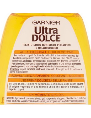 ultra dolce shampoo 250ml - bambini albicocca - districante non brucia occhi: tuttocasashop.it: igiene e cura della persona